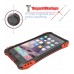 iPhone 6 6s Plus 5.5 - R-Just Red Black Waterproof Shockproof Aluminum Gorilla Glass Metal Military Heavy Duty Bumper Cover Case